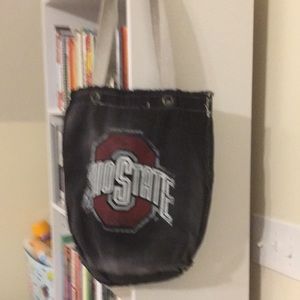 Canvas bag beige straps Buckeye fans. 😊